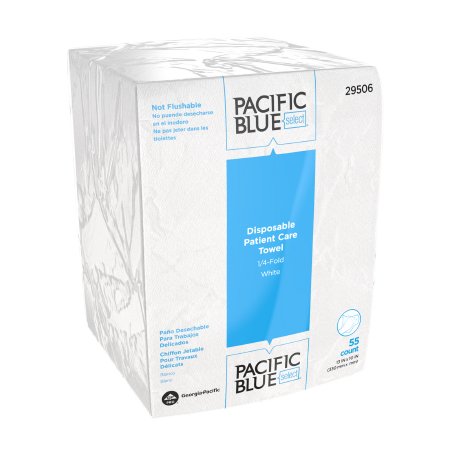 Georgia Pacific Washcloth Pacific Blue Select™ 10 X 13 Inch White Disposable - Pack of 55 - 29506-PK