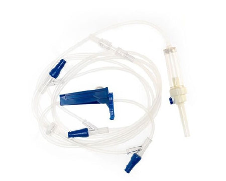 McKesson IV Pump Set McKesson Pump 3 Ports 10 Drops / mL Drip Rate Without Filter 110 Inch Tubing - Box of 50 - TCBINF6537-A-BX