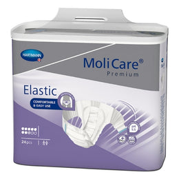 Hartmann Unisex Adult Incontinence Brief MoliCare® Premium Elastic 8D X-Large Disposable Heavy Absorbency - Case of 56 - 165474-CS