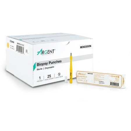 McKesson Biopsy Punch McKesson Argent™ Dermal 3.5 mm - Case of 100 - 16-1312-CS