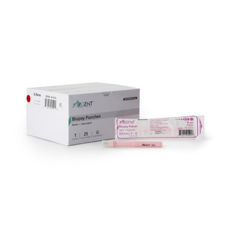 McKesson Biopsy Punch McKesson Argent™ Dermal 5 mm - Case of 100 - 16-1314-CS