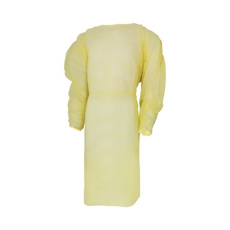 McKesson Protective Procedure Gown McKesson One Size Fits Most Yellow NonSterile Disposable - Case of 12 - GOWN01D50CP-CS