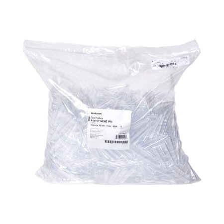McKesson McKesson Test Tube Round Bottom Plain 13 X 75 mm 5 mL Without Color Coding Without Closure Polystyrene Tube - Case of 4000 - 177-110470-CS