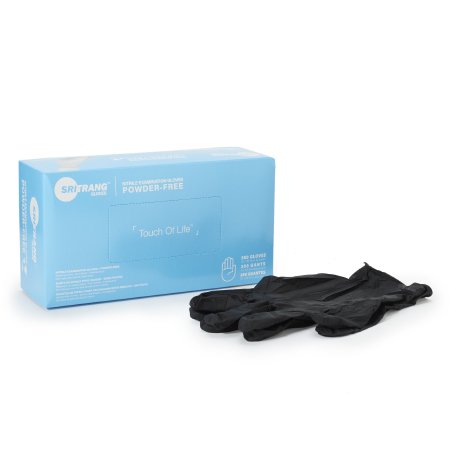 McKesson Exam Glove Touch of Life™ X-Large NonSterile Nitrile Textured Fingertips Black Chemo Tested - Box of 225 - 7027156-BX