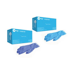 McKesson Exam Glove Touch of Life™ Large NonSterile Nitrile Textured Fingertips Blue Chemo Tested - Box of 250 - 7025431-BX