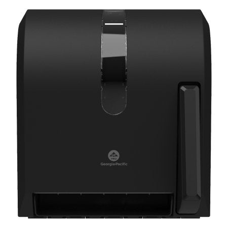 Georgia Pacific Paper Towel Dispenser GP® Pro Black Plastic Push Paddle 8 Inch Roll Wall Mount - Case of 1 - 54338A-CS