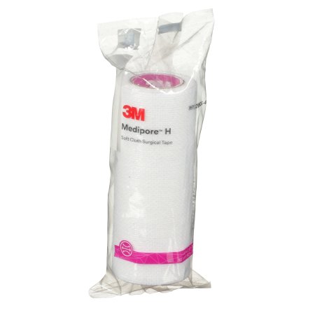 3M Perforated Medical Tape 3M™ Medipore™ H White 4 Inch X 2 Yard Soft Cloth NonSterile - Case of 24 - 2860S-4-CS