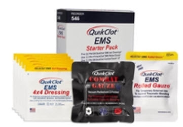 Teleflex LLC Hemostatic Dressing Kit QuikClot® EMS Starter Pack 4 X 4 Inch Sterile - Case of 10 - 546-CS