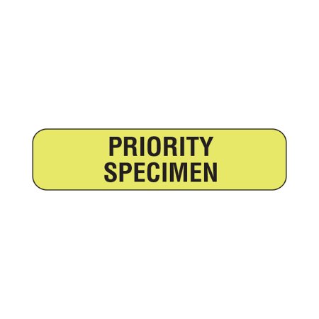 Shamrock Scientific Pre-Printed Label Laboratory Use Chartreuse Vac Priority Specimen Black Lab / Specimen 5/16 X 1-1/4 Inch - Roll of 1 - UPCR-1071-RL