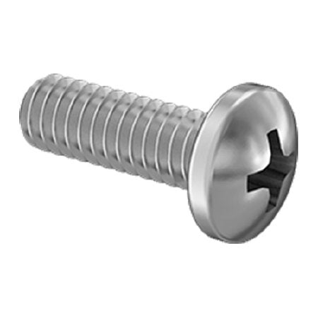 McMaster-Carr Supply Co Passivated Pan Head Phillips Screw 8-32 Thread, 9/16 Inch Long, Stainless Steel - Pack of 100 - 91772A200-PK