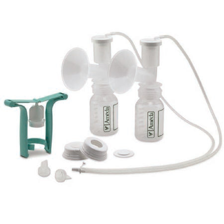 Ameda Inc Breast Milk Collection System with One-Hand Breast Pump Adapter Ameda® Dual HygieniKit® For Ameda® Breast Pumps - Each - 17152-EA