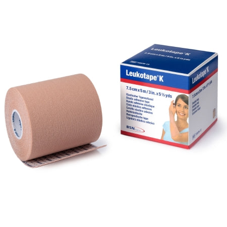 BSN Medical Orthopedic Corrective Tape Leukotape® K Beige 3 Inch X 5-1/2 Yard Cotton / Polyacrylate NonSterile - Box of 5 - 7297812-BX