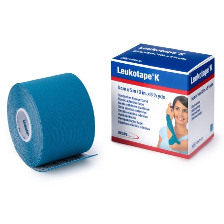 BSN Medical Orthopedic Corrective Tape Leukotape® K Blue 2 Inch X 5-1/2 Yard Cotton / Polyacrylate NonSterile - Box of 5 - 7297821-BX