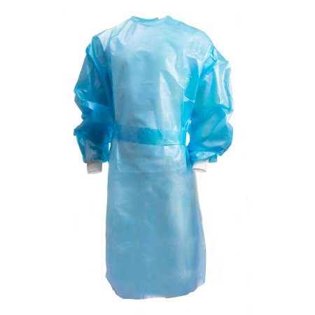 McKesson Chemotherapy Procedure Gown McKesson Large Blue NonSterile AAMI Level 2 / ASTM D6978 Disposable - Case of 30 - 16-54KVL-CS