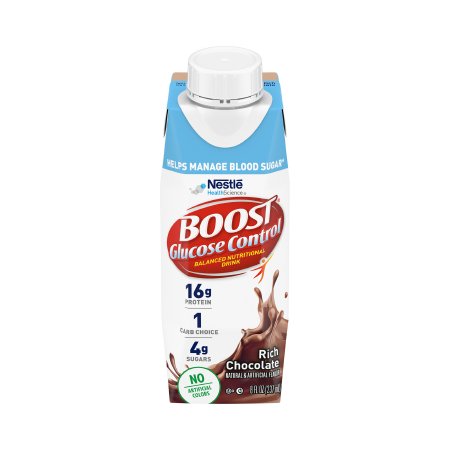Nestle Healthcare Nutrition Oral Supplement Boost Glucose Control® Rich Chocolate Flavor Liquid 8 oz. Carton - Case of 24 - 00043900116426-CS