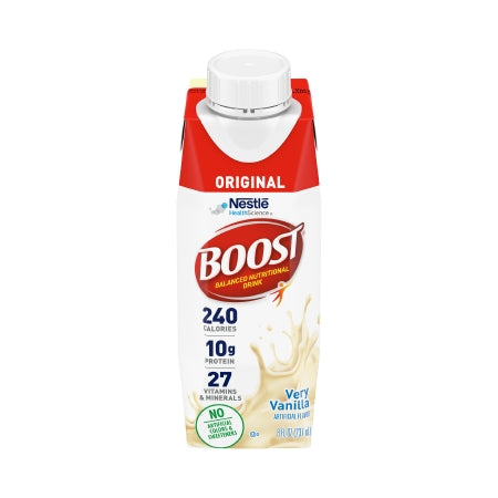 Nestle Healthcare Nutrition Oral Supplement Boost® Original Very Vanilla Flavor Liquid 8 oz. Carton - Each - 00043900582764-EA