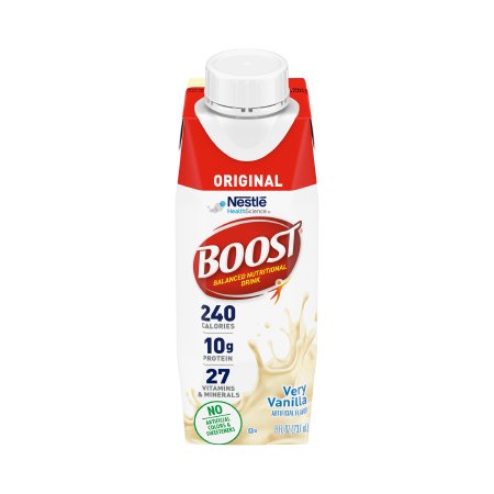 Nestle Healthcare Nutrition Oral Supplement Boost® Original Very Vanilla Flavor Liquid 8 oz. Carton - Case of 24 - 00043900582764-CS