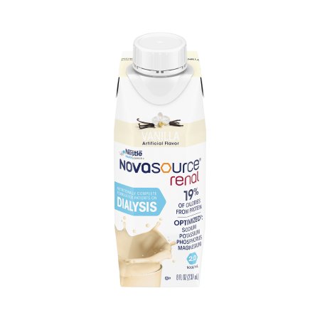 Nestle Healthcare Nutrition Oral Supplement Novasource® Renal Vanilla Flavor Liquid 8 oz. Carton - Case of 24 - 00043900306094-CS