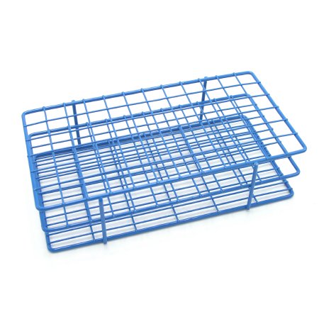 Heathrow Scientific LLC Wire Rack Test Tube Rack 72 Place 13 to 16 mm Tube Size Blue 2-1/2 X 5 X 9-1/3 Inch - Each - HS23072-EA