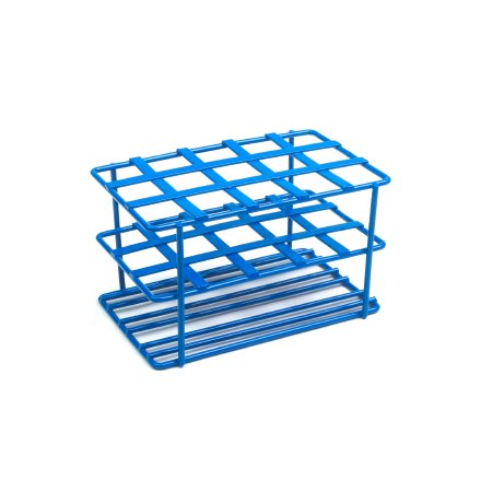Heathrow Scientific LLC Wire Rack Test Tube Rack 15 Place 16 to 20 mm Tube Size Blue 76 X 76 X 127 mm - Each - HS23215-EA