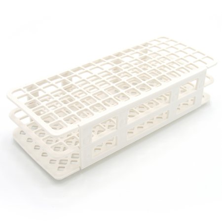 Heathrow Scientific LLC Fold and Snap Test Tube Rack 90 Place 5 to 10 mL Tube Size White 2-2/5 X 4-1/8 X 9-2/3 Inch - Each - HS243073W-EA