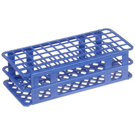 Heathrow Scientific LLC Fold and Snap Test Tube Rack 60 Place 5 to 15 mL Tube Size Blue 2-2/5 X 4-1/8 X 9-2/3 Inch - Each - HS243077B-EA