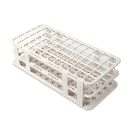 Heathrow Scientific LLC Fold and Snap Test Tube Rack 60 Place 5 to 15 mL Tube Size White 2-2/5 X 4-1/8 X 9-2/3 Inch - Each - HS243077W-EA
