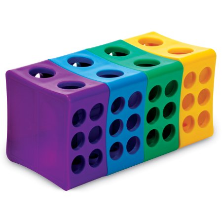 Heathrow Scientific LLC Interlocked Rack Test Tube Rack Rota-Rack® 26 Place 10 to 13 / 10 to 15 / 10 to 20 / 50 mL Tube Size Purple / Blue / Green / Yellow 4-1/3 X 4-1/3 X 8-4/5 Inch - Each - HS29040A-EA