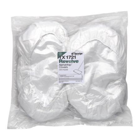 Texwipe Cleanroom Mop Head Texwipe® Revolve™ AlphaMop™ White Polyester Disposable - Case of 100 - TX1721-CS