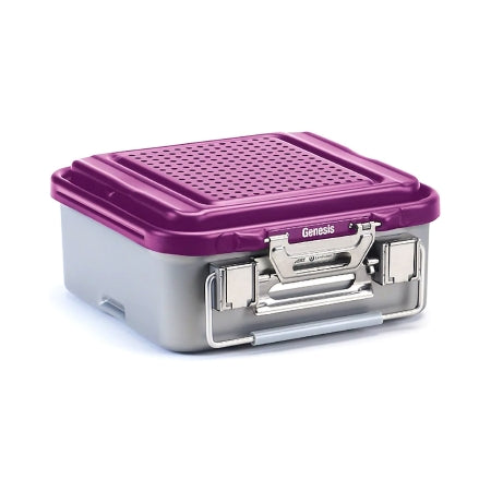V. Mueller Sterilization Container Genesis® 5-1/3 X 11-4/5 X 12-2/5 Inch Outside Dimensions, 5-1/8 X 9-4/5 X 11-2/5 Inch Inside Dimensions - Each - CD1-5C-PURPLE-EA