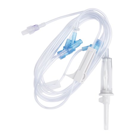B. Braun Primary IV Administration Set SafeDAY™ Gravity 3 Ports 15 Drops / mL Drip Rate Without Filter 112 Inch Tubing - Case of 50 - 352640-CS