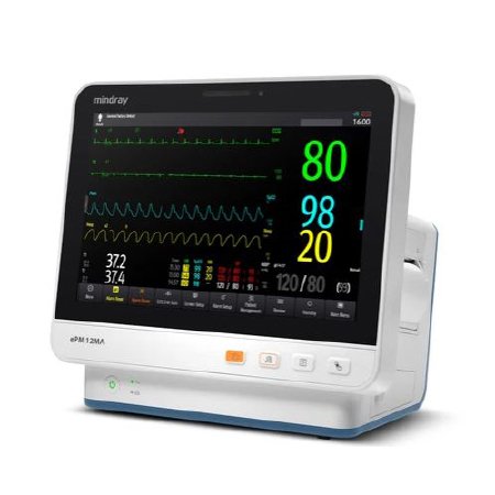 Mindray USA Patient Monitor ePM 12MA Vital Signs Monitoring Type ECG, NIBP, Respiration, SpO2, Temperature AC Power - Each - 121-001877-00-EA