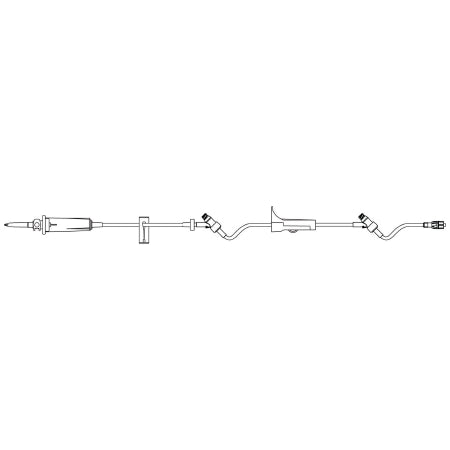 B. Braun Primary IV Administration Set SafeDAY™ Gravity 2 Ports 60 Drops / mL Drip Rate Without Filter 105 Inch Tubing - Case of 50 - 352635-CS