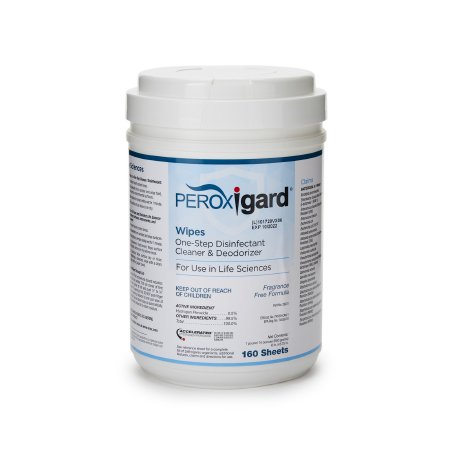 McKesson McKesson Surface Disinfectant Peroxide Based Manual Pull Wipe 160 Count Canister Light Almond Scent NonSterile - CN/160 - SMDW02-CN