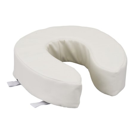 Nova Ortho-Med Padded Toilet Seat Riser Nova 4 Inch Height White 300 lbs. Weight Capacity - Each - 2630-R-EA