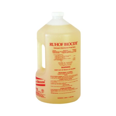 Ruhof Healthcare Ruhof Biocide® Surface Disinfectant Cleaner Quaternary Based Manual Pour Liquid 1 gal. Jug Scented NonSterile - Case of 4 - 34566-27-CS