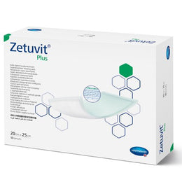 Hartmann Super Absorbent Dressing Zetuvit® Plus Silicone Non-Bordered 8 X 10 Inch Rectangle - Box of 10 - 413118-BX