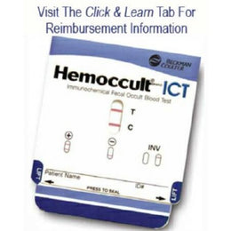 Hemocue Cancer Screening Test Kit Hemoccult® ICT Colorectal Cancer Screening Fecal Occult Blood Test (iFOB or FIT) Stool Sample 20 Tests CLIA Waived - Case of 360 - 395067-CS