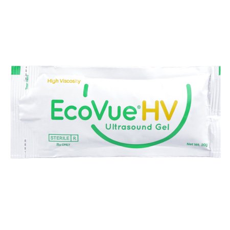 HR Pharmaceuticals Ultrasound Gel EcoVue® High Viscosity 25 Gram Packet - Case of 400 - 380NW-CS