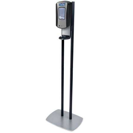 GOJO Hand Hygiene Dispenser Floor Stand PURELL® LTX-12™ Chrome / Black ABS Plastic Touch Free 1200 mL Floor Stand - Case of 1 - 7028-DS-CS