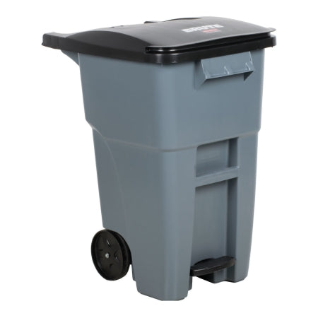 RJ Schinner Co Trash Can Rubbermaid® Brute® 50 gal. Rollout Gray Resin Manual - Each - 1971956-EA