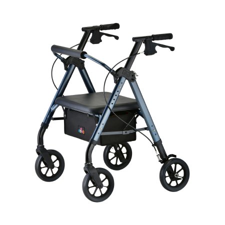Nova Ortho-Med 4 Wheel Rollator Star Heavy Duty Blue Adjustable Height / Folding Aluminum Frame - Each - 4289BL-EA