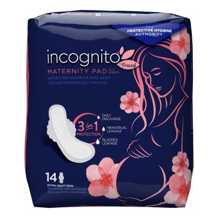 First Quality Maternity Pad incognito® by Prevail Maternity Pad with Wings Heavy Absorbency - Case of 84 - PVH-614-CS