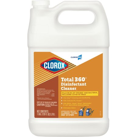 The Clorox Company CloroxPro™ Total 360® Surface Disinfectant Cleaner Manual Pour Liquid 1 gal. Jug Scented NonSterile - Case of 4 - 31650-CS