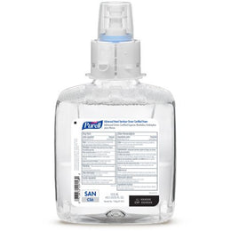 GOJO Hand Sanitizer Purell® Advanced 1200 mL Ethyl Alcohol Foaming Dispenser Refill Bottle - Case of 2 - 6551-02-CS