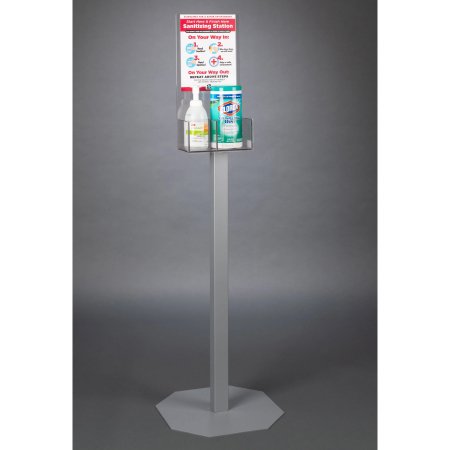 Poltex Inc Respiratory Hygiene Station Poltex Floor Standing Clear 4-3/4 X 3.7 X 4-3/4 Inch PETG - Each - SFSW-2STL-EA