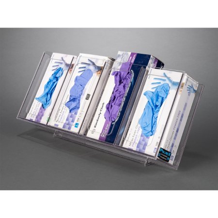 Poltex Inc Glove Box Holder Poltex Counter Top 4-Boxes of Gloves Clear 5-1/2 X 3-1/2 X 9 Inch PETG - Each - TILTGLV4-EA