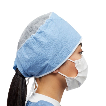 McKesson Surgeon Cap McKesson One Size Fits Most Blue Tie Closure - Box of 100 - 16-SC2-BX