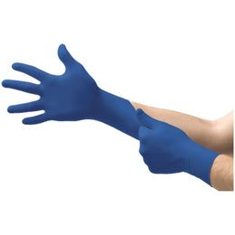 Microflex Medical Exam Glove Micro-Touch® X-Large NonSterile Nitrile Standard Cuff Length Textured Fingertips Blue Chemo Tested - Case of 1000 - 313029100-CS