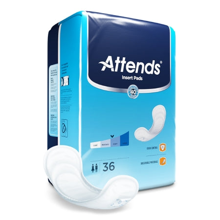 Attends Healthcare Products Incontinence Liner Attends® Insert Pad 18-3/4 Inch Length Moderate Absorbency Polymer Core One Size Fits Most - Case of 144 - IP0400A-CS